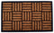 18" X 30" Beige and Black Rubber and Coir Outdoor Door Mat