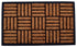 18" X 30" Beige and Black Rubber and Coir Outdoor Door Mat