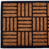 18" X 30" Beige and Black Rubber and Coir Outdoor Door Mat