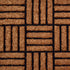18" X 30" Beige and Black Rubber and Coir Outdoor Door Mat