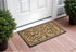 18" X 30" Beige and Black Rubber and Coir Outdoor Door Mat