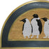 18" X 30" Beige and Black Rubber and Coir Outdoor Semi Circle Door Mat