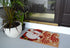 18" X 30" Beige and Red Coir Snowflake Outdoor Christmas Door Mat