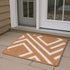 6' Brown Geometric Runner Rug