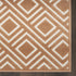 6' Brown Geometric Runner Rug