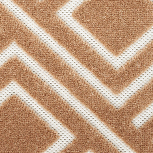 6' Brown Geometric Runner Rug