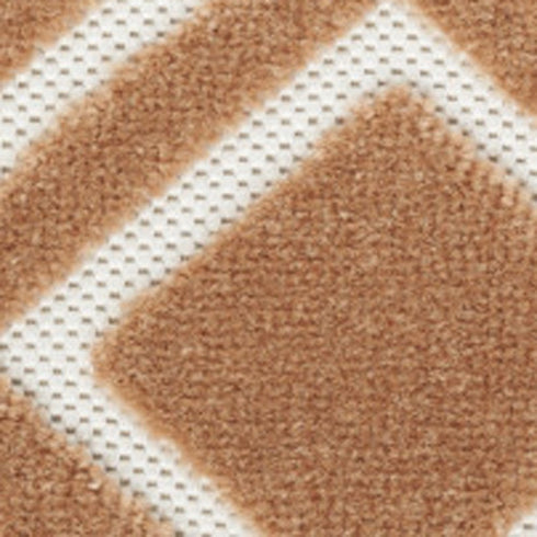 6' Brown Geometric Runner Rug