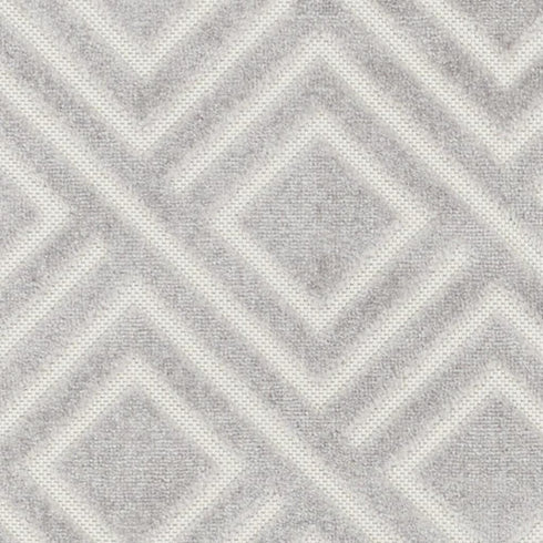 6' Gray Geometric Runner Rug
