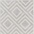 6' Gray Geometric Runner Rug