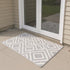6' Gray Geometric Runner Rug