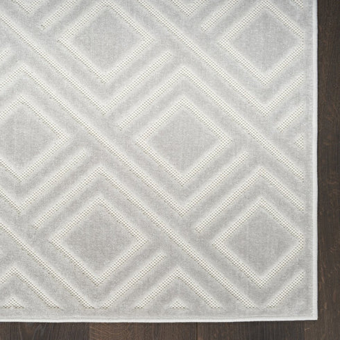 6' Gray Geometric Runner Rug