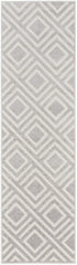 6' Gray Geometric Runner Rug