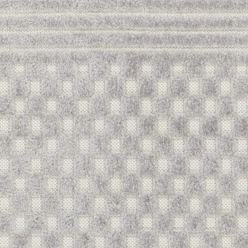 6' Gray Geometric Runner Rug