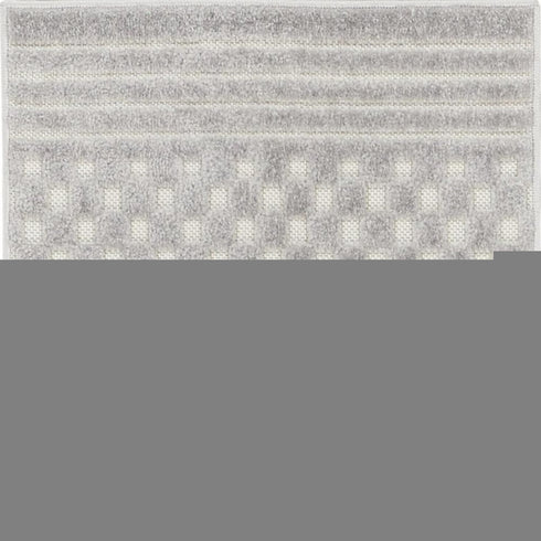 6' Gray Geometric Runner Rug