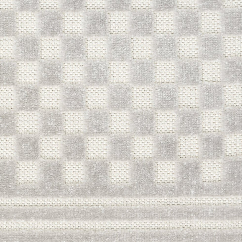 6' Gray Geometric Runner Rug