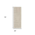 6' Beige Geometric Runner Rug