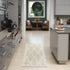 6' Beige Geometric Runner Rug