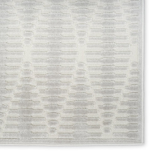 6' Gray Geometric Runner Rug