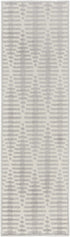 6' Gray Geometric Runner Rug