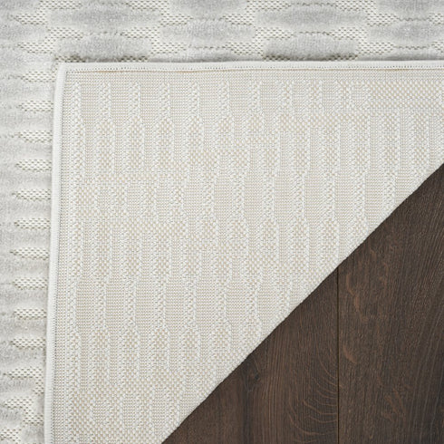6' Gray Geometric Runner Rug