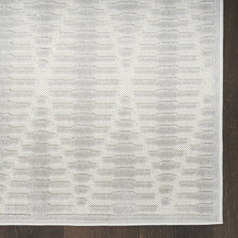 6' Gray Geometric Runner Rug