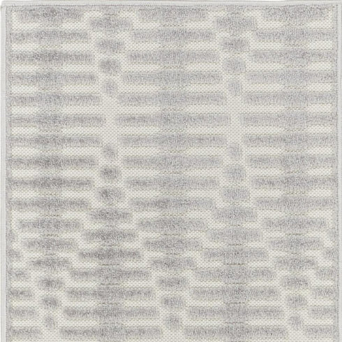 6' Gray Geometric Runner Rug