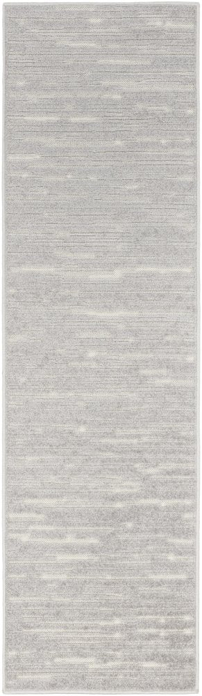 6' Gray Geometric Runner Rug