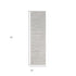 6' Gray Geometric Runner Rug