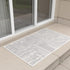 6' Gray Geometric Runner Rug
