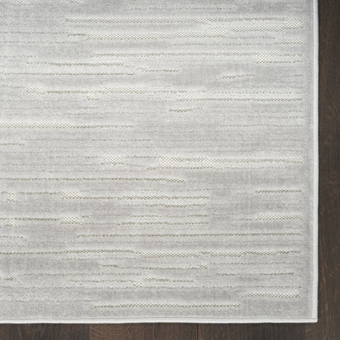6' Gray Geometric Runner Rug