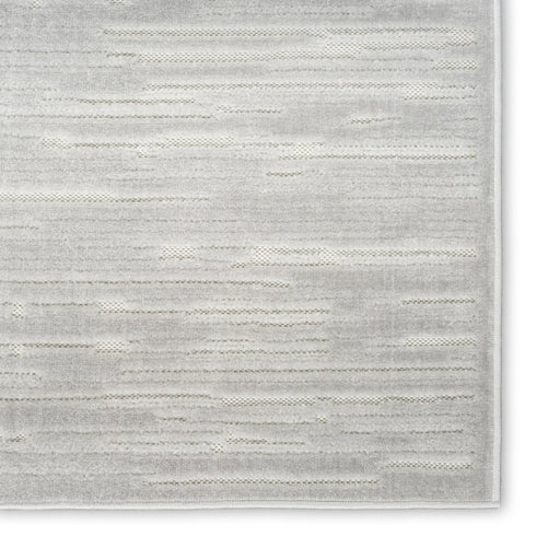 6' Gray Geometric Runner Rug
