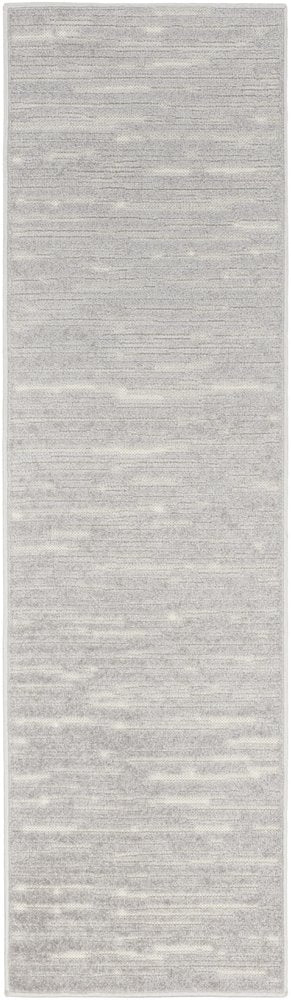 6' Gray Geometric Runner Rug