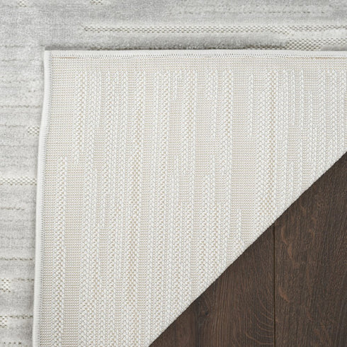 6' Gray Geometric Runner Rug
