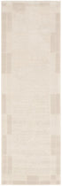 6' Ivory And Light Taupe Geometric Runner Rug