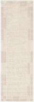 6' Ivory And Light Taupe Geometric Runner Rug