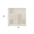 6' Ivory And Light Taupe Geometric Runner Rug
