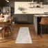 6' Beige And Ivory Geometric Runner Rug