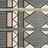 6' Ivory Tan And Black Geometric Runner Rug