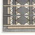 6' Ivory Tan And Black Geometric Runner Rug