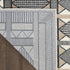 6' Ivory Tan And Black Geometric Runner Rug
