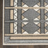 6' Ivory Tan And Black Geometric Runner Rug