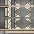 6' Ivory Tan And Black Geometric Runner Rug