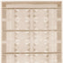 6' Ivory And Taupe Geometric Runner Rug