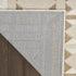 6' Ivory And Taupe Geometric Runner Rug