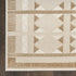 6' Ivory And Taupe Geometric Runner Rug