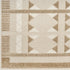 6' Ivory And Taupe Geometric Runner Rug