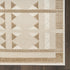 6' Ivory And Taupe Geometric Runner Rug