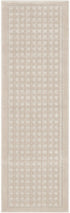 6' Beige Geometric Runner Rug