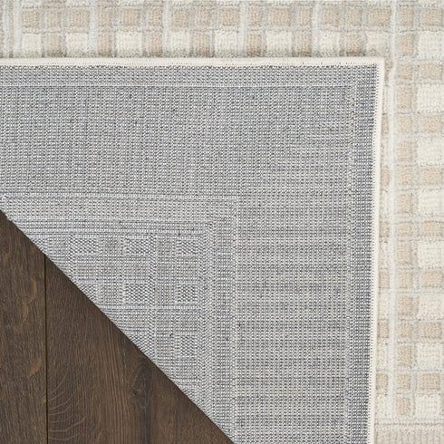 6' Beige Geometric Runner Rug