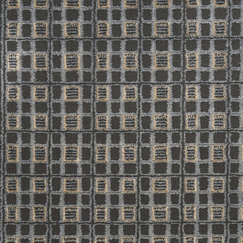 6' Gray Black And Taupe Geometric Runner Rug
